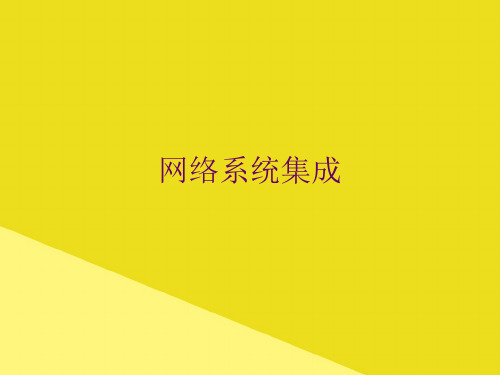 网络系统集成PPT资料(正式版)