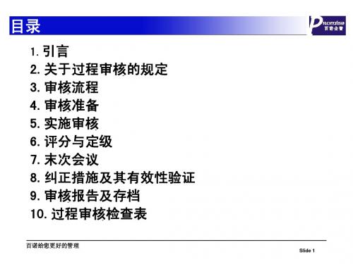 过程审核TS16949内部培训资料