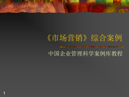 市场营销案例分析PPT课件