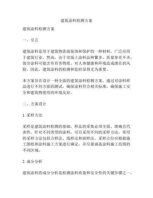 建筑涂料检测方案
