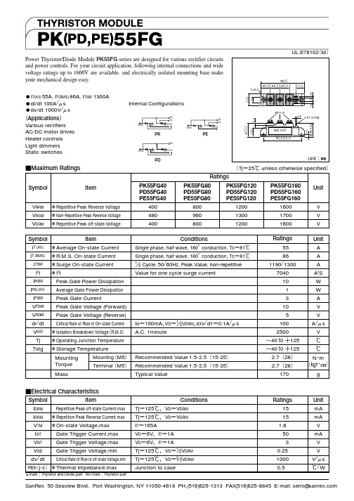 PK55FG160中文资料