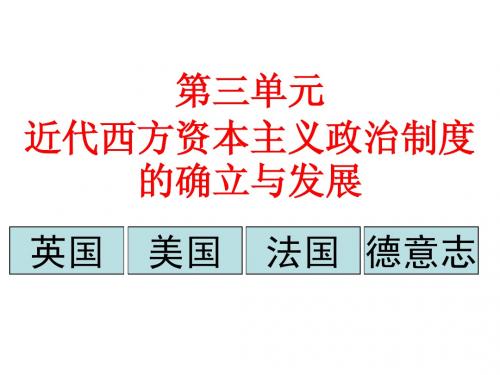 近代西方政治制度