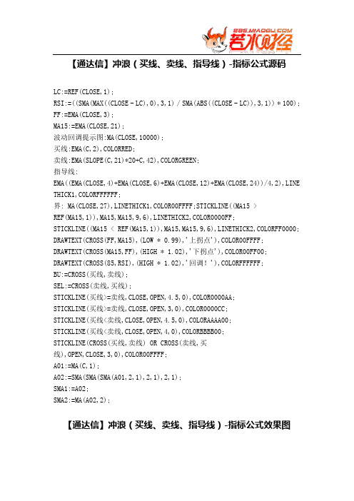 【股票指标公式下载】-【通达信】冲浪(买线、卖线、指导线)