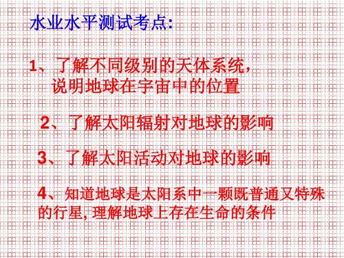 地理学业水平测试必修1第一单元