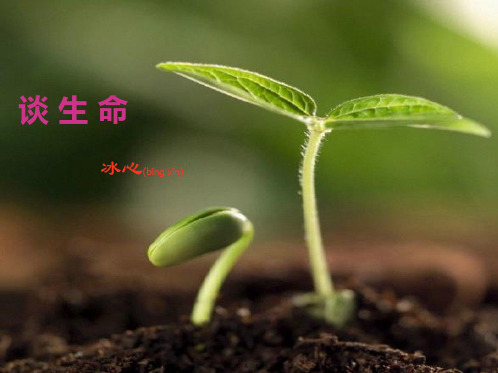九年级语文下册第三单元第九课《谈生命》初中九年级下册语文