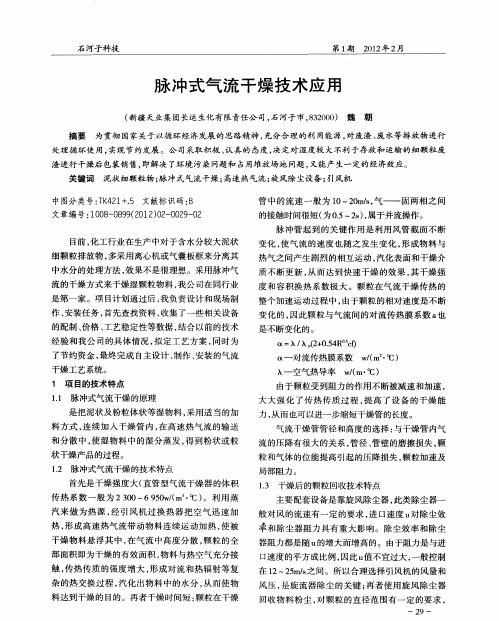 脉冲式气流干燥技术应用