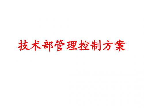 技术部管理控制方案