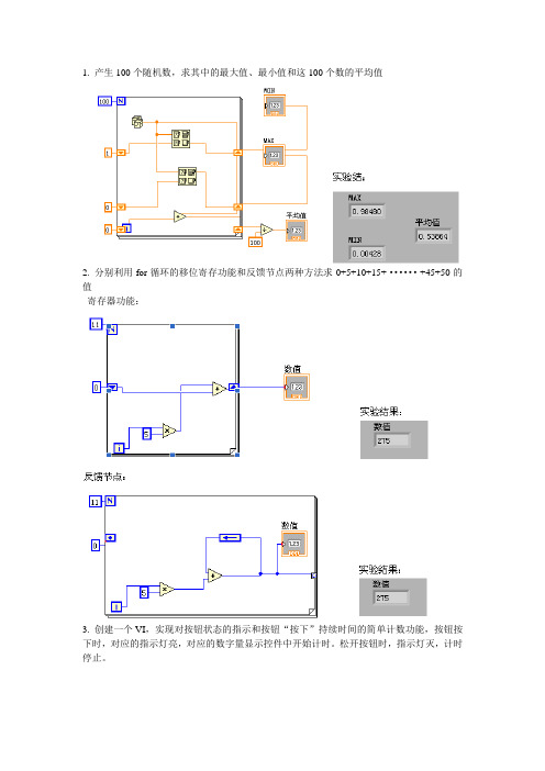 LABVIEW结构的应用例题