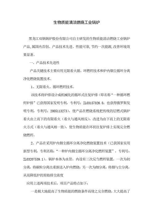 生物质能清洁燃烧工业锅炉