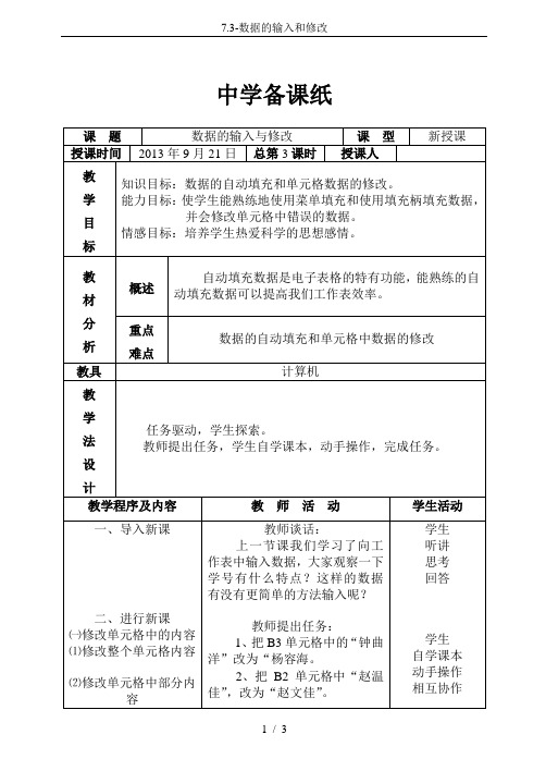 7.3-数据的输入和修改