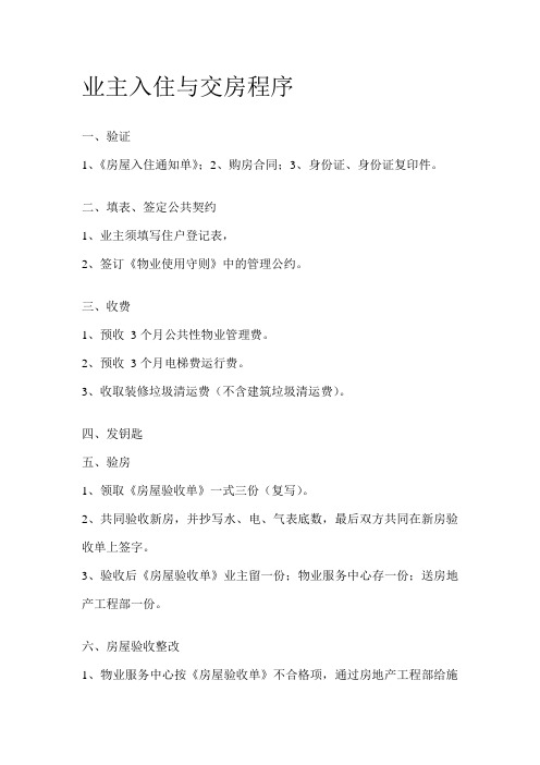 交房程序