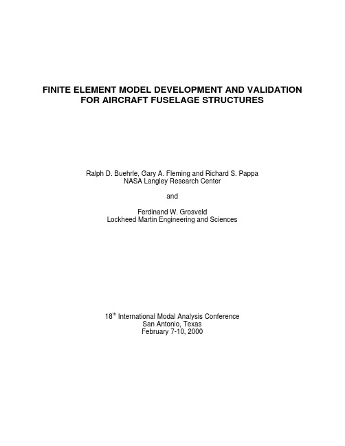 Finite Element Model Development and Validation for Aircraft Fuselage Structures