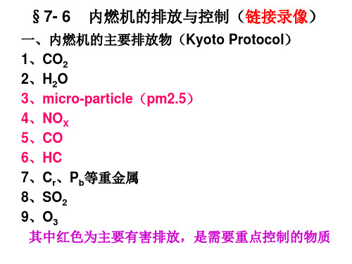 内燃机的排放与控制