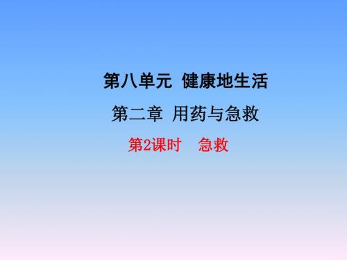 (人教版)用药和急救 优秀课件2