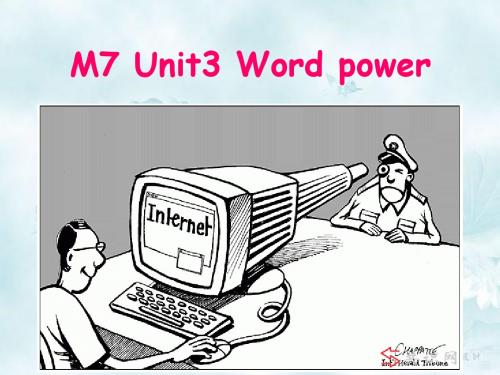 M7 Unit3 Word power