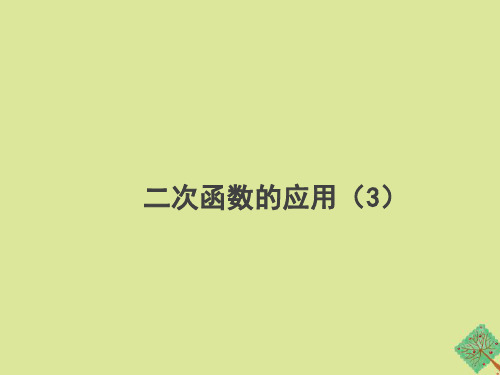 九年级数学下册第三十章二次函数30.4《二次函数的应用(3)》教学课件(新版)冀教版