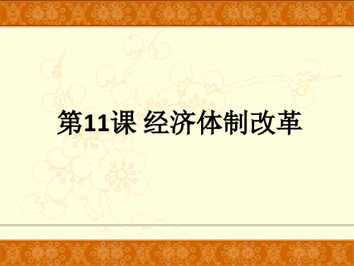 新北师大版八年级历史下册 第11课 经济体制改革(共48张PPT)
