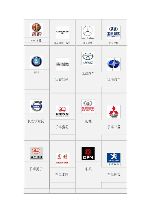车标大全可直接打印
