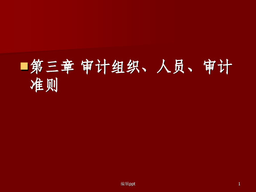 审计组织、人员及准则
