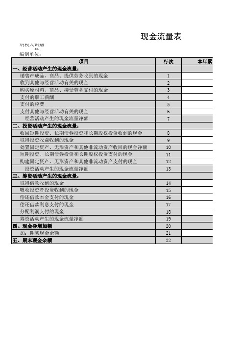 现金流量表(会小企03表)