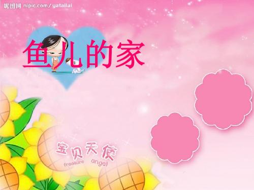 四年级科学上册3.1《鱼儿的家》 优秀课件4大象版