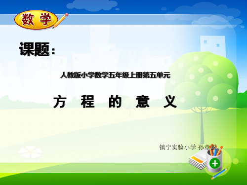 方程的意义 说课课件ppt
