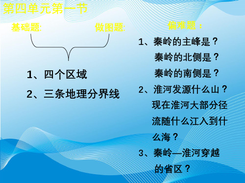 八年级地理上册第4单元复习-完整版PPT课件