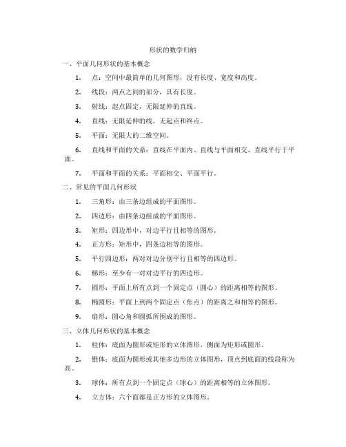 形状的数学归纳