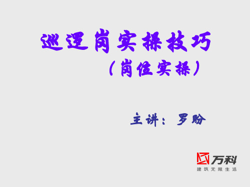 万科物业管理巡逻岗实操技巧(ppt 23页)