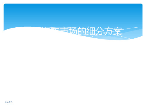 中国汽车市场的细分方案