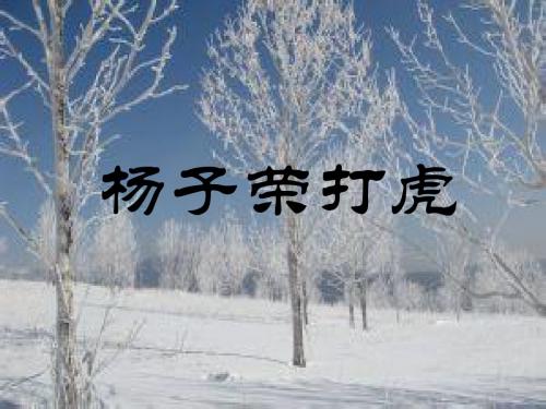 杨子荣打虎课件