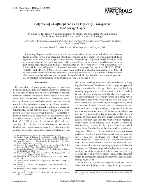 Polythieno[3,4-b]thiophene as an Optically Transparent Ion-Storage Layer