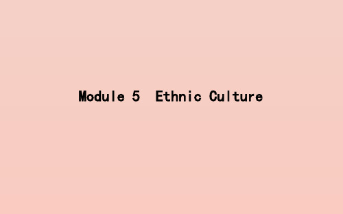 高考英语一轮复习Module5EthnicCulture课件外研版选修7