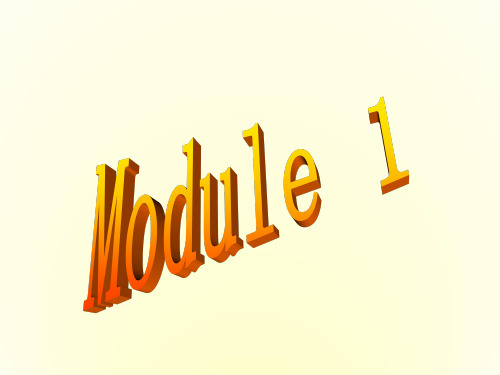 高中英语 Module 1课件 外研版必修1