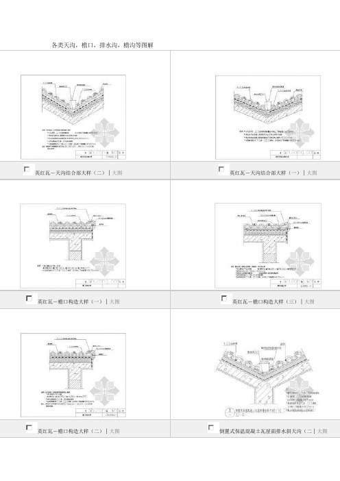 各类天沟,檐沟等图解