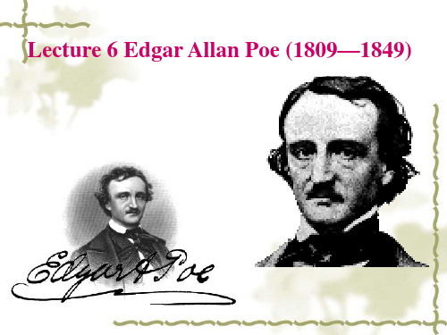 美国文学史 Allen Poe