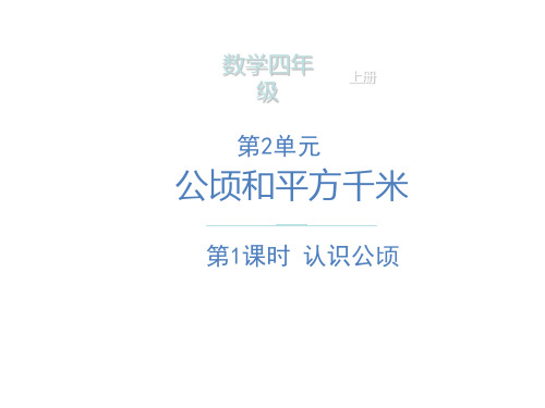 四年级上册数学课件认识公顷人教新课标