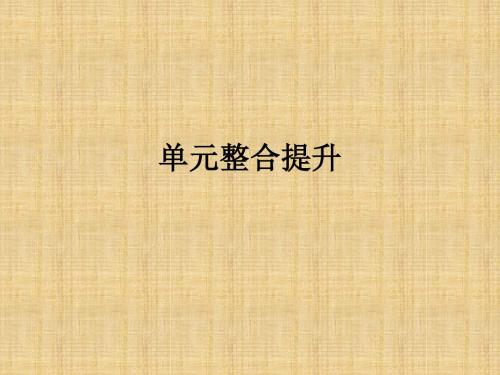 高考政治一轮复习 第一单元 文化与生活单元整合提升名师课件 新人教版必修3