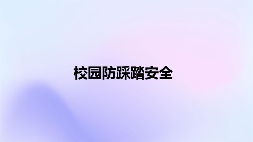 2023-2024高中主题班会 校园防踩踏安全 课件 (27张PPT)