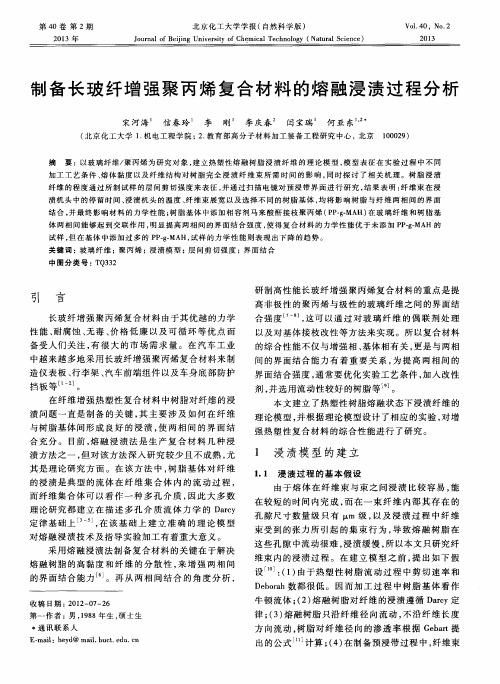 制备长玻纤增强聚丙烯复合材料的熔融浸渍过程分析