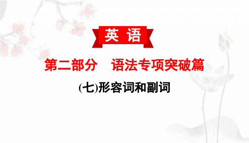专题06 形容词和副词-备战中考英语专项突破课件(语法篇)