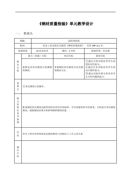 晶粒度检验