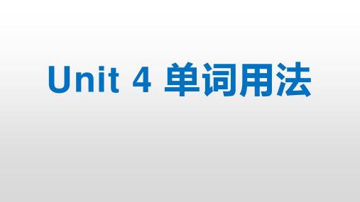 Unit 4 单词用法课件2022-2023学年人教版英语 八年级下册 