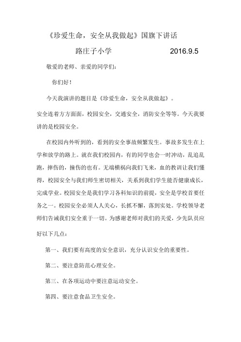 珍爱生命,安全从我做起 Microsoft Word 文档