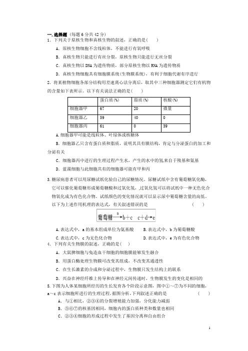 江苏省灌南高级中学高三生物 阶段性考试