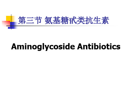 药物化学 第八章 抗生素 第三节 氨基糖甙抗生素