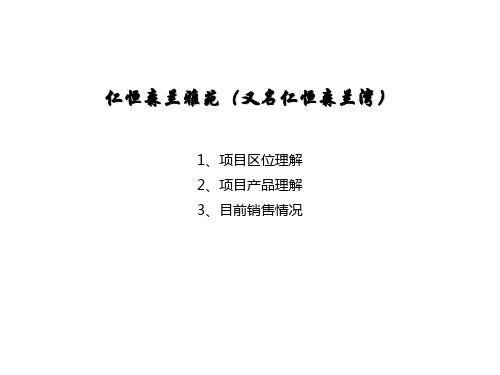仁恒上海仁恒森兰雅苑项目研究16PPT