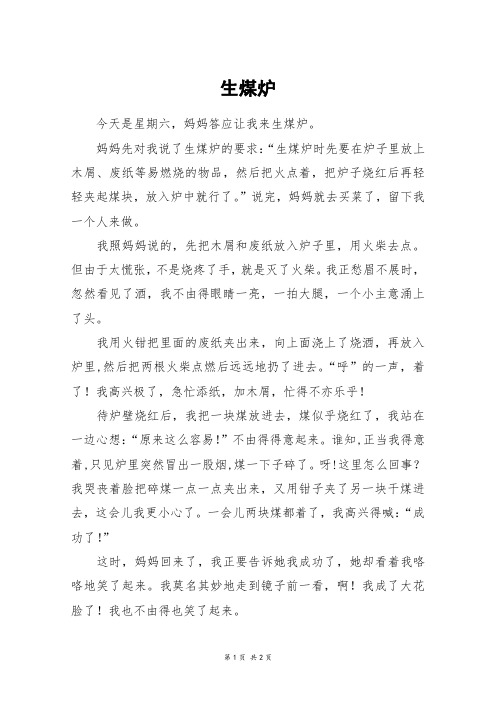 生煤炉_初一作文