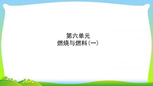 鲁教版中考化学复习八全第六单元燃烧与燃料完美
