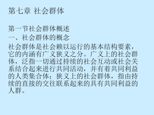社会群体 PPT课件